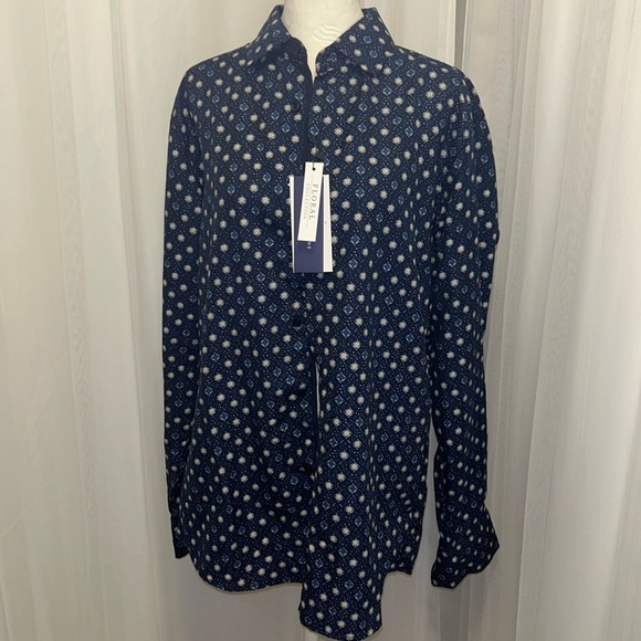NWT Silverstone Button Up Modern Fit Dress Shirt Size Large - Picture 1 of 7